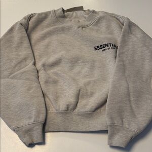 Fear of God Essentials Gray Kids Sweatshirt